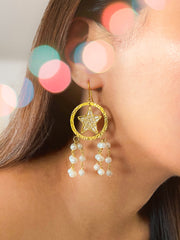 AMAMI Golden Parol Earrings When Worn