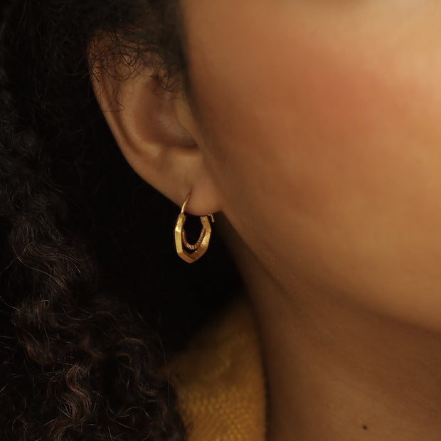 Chingkakawayan Gold Traditional Hoop Earrings