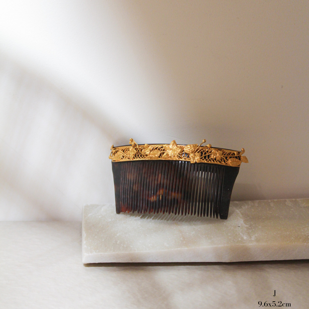 Golden Sampaguita Antique Shell Payneta Comb | AMAMI – AMAMI Filipino ...