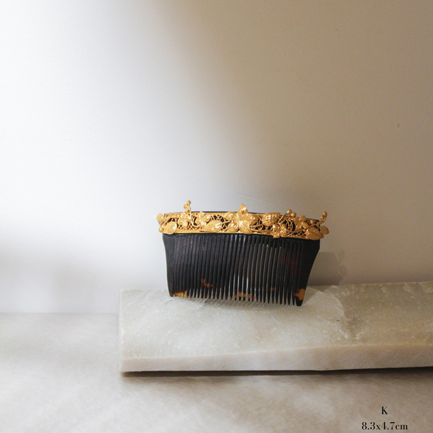 Golden Sampaguita Antique Shell Payneta Comb | AMAMI – AMAMI Filipino ...