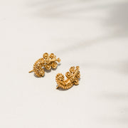 Karakol Snail Ivatan Filigree Gold Earrings