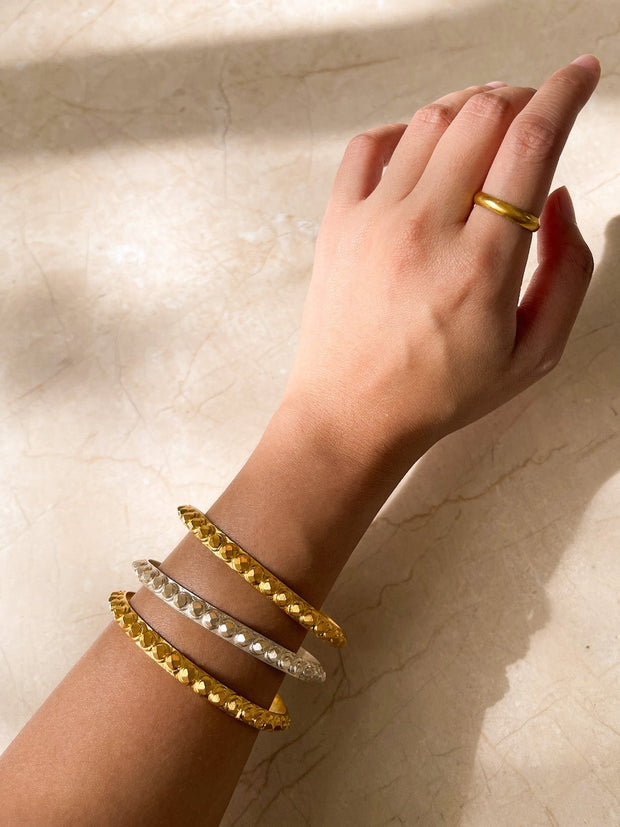 Filipino Gold and silver bangles jewelry worn