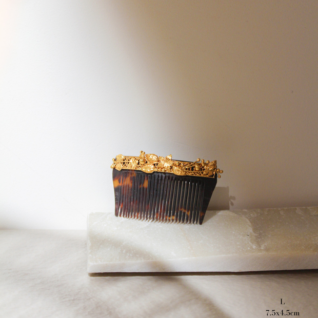 Golden Sampaguita Antique Shell Payneta Comb | AMAMI – AMAMI Filipino ...