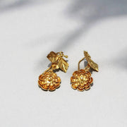 Gold Floral Earrings 