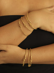 Gold Bangles Worn on Hands