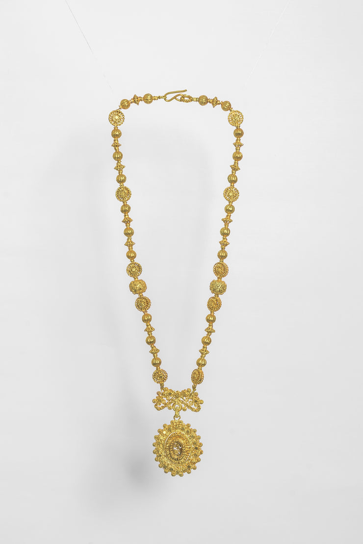 Amami Tambourine Necklace with Relikaryo Pendant