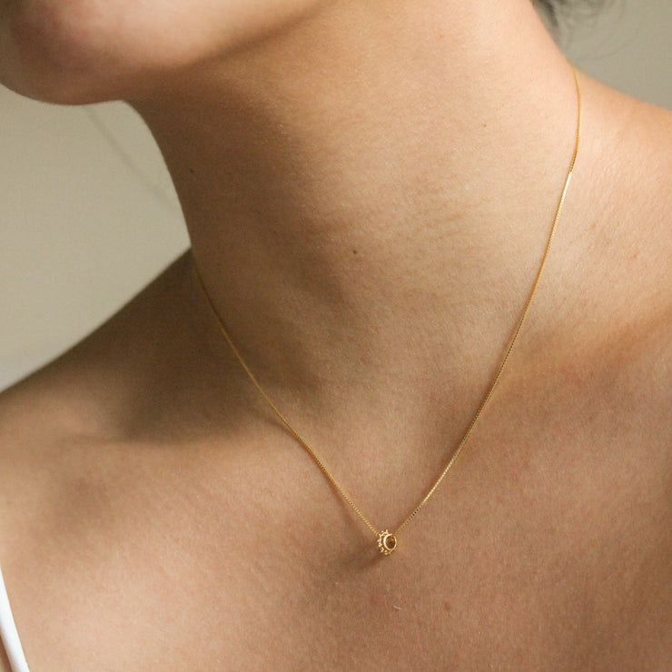 Mini Butete Necklace Gold Worn