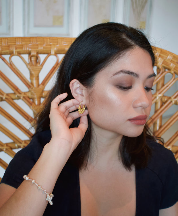 Fatima Creolla Authentic Gold Earrings