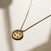 Gold Benedict Cross Necklace