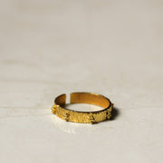 Textured gold ring