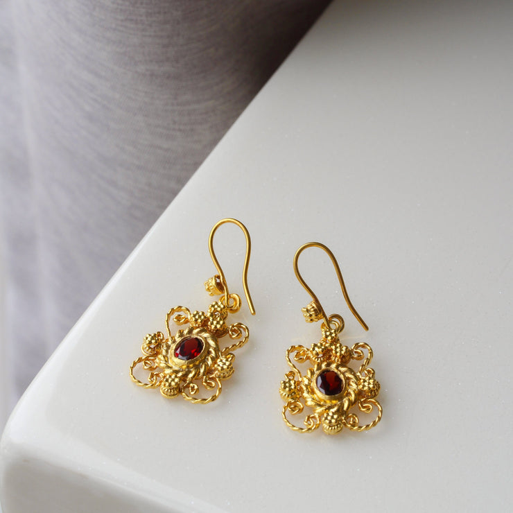 Rita Filigree Drop Earrings