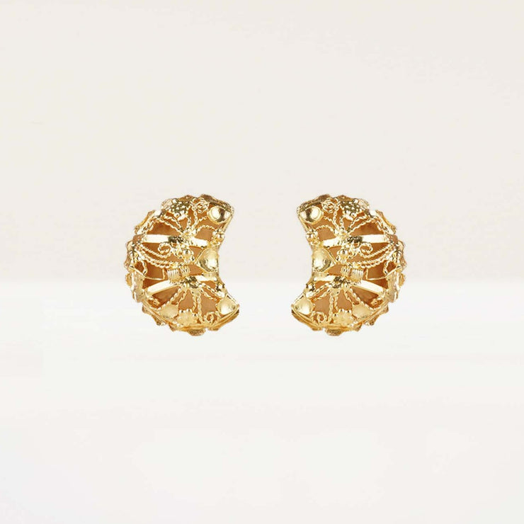 Lerida Crescent Earrings in Gold