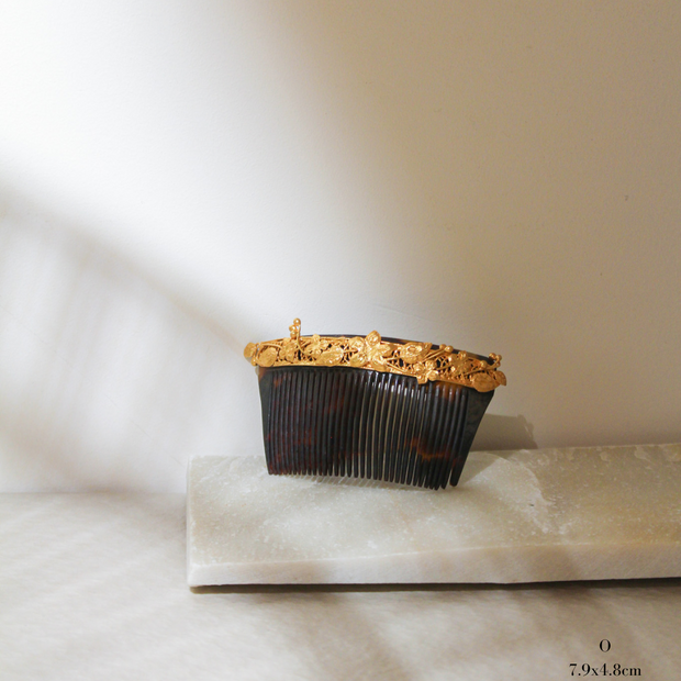 Golden Sampaguita Antique Shell Payneta Comb | AMAMI – AMAMI Filipino ...