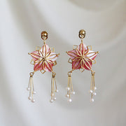 Pink Gold Parol Shell Earrings