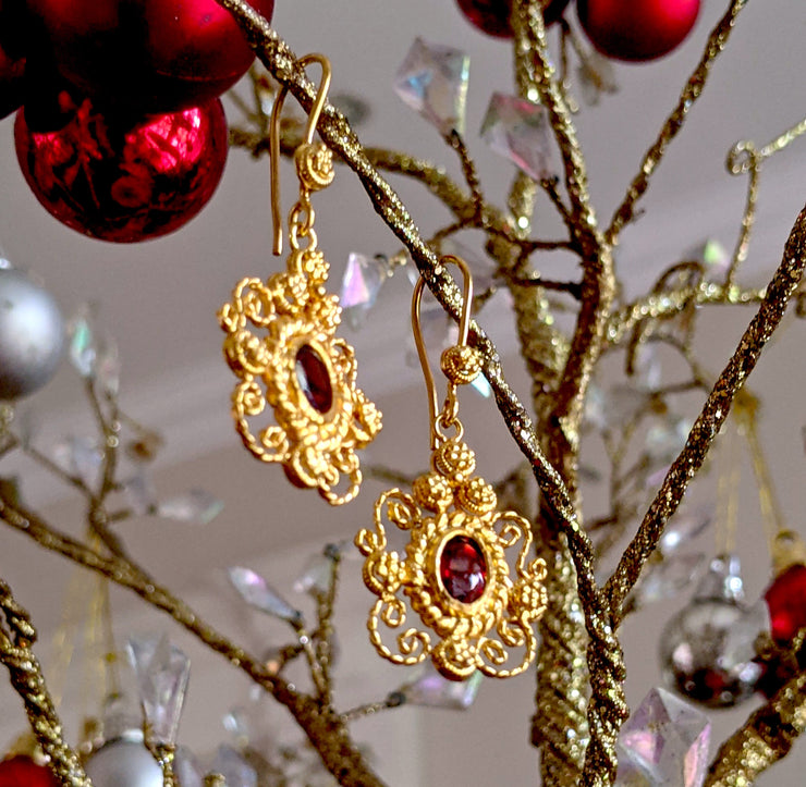 Rita Filigree Drop Earrings