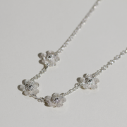Silver Sampaguita Filigree Charm Necklace