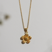 Gold Sampaguita Minimalist Pendant Necklace