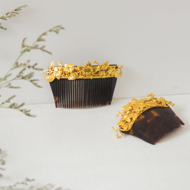 Golden Sampaguita Antique Shell Payneta Comb | AMAMI – AMAMI Filipino ...
